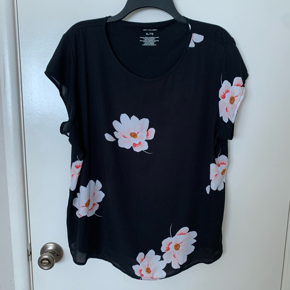Van Heusen Black Floral Blouse